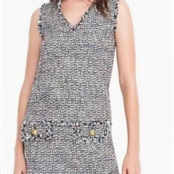 J Crew V-Neck Fringe Sheath Dress size 14 - - Picture 3 of 4